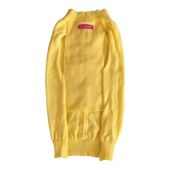 Smoochie Pooch Ruffle Dog Sweater Yellow Size M - Picture 2 of 10